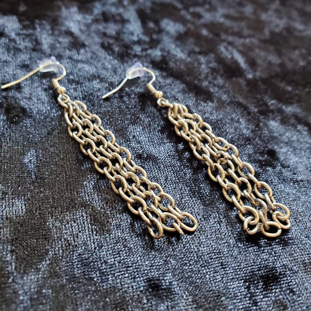 Triple Chain Earrings